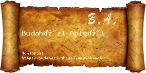 Budaházi Abigél névjegykártya